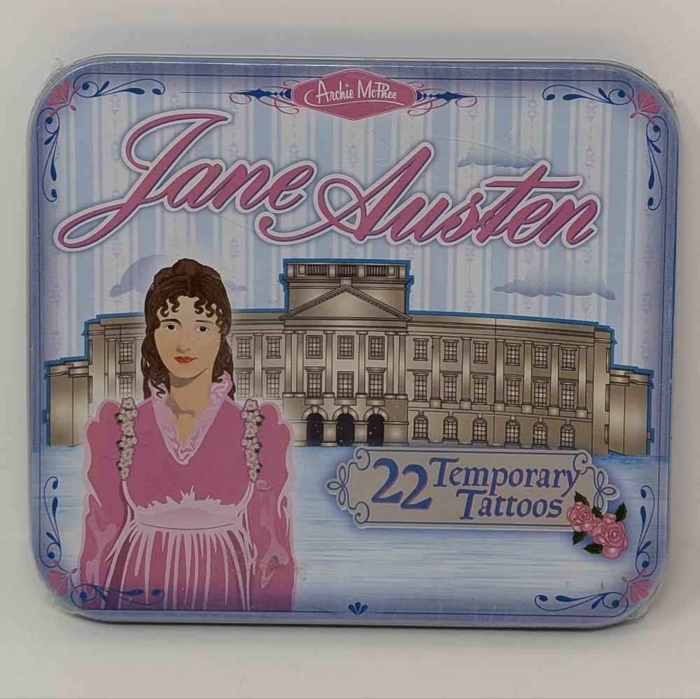 Jane Austen Temporary Tattoo Tin 22 Set Complete Sealed New